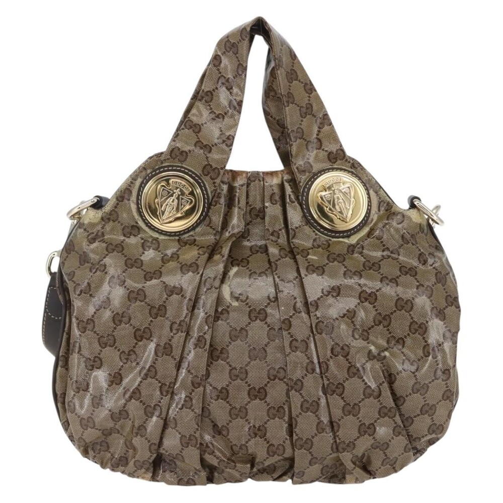 Gucci Hysteria Convertible Top Handle GG Coated Canvas Large